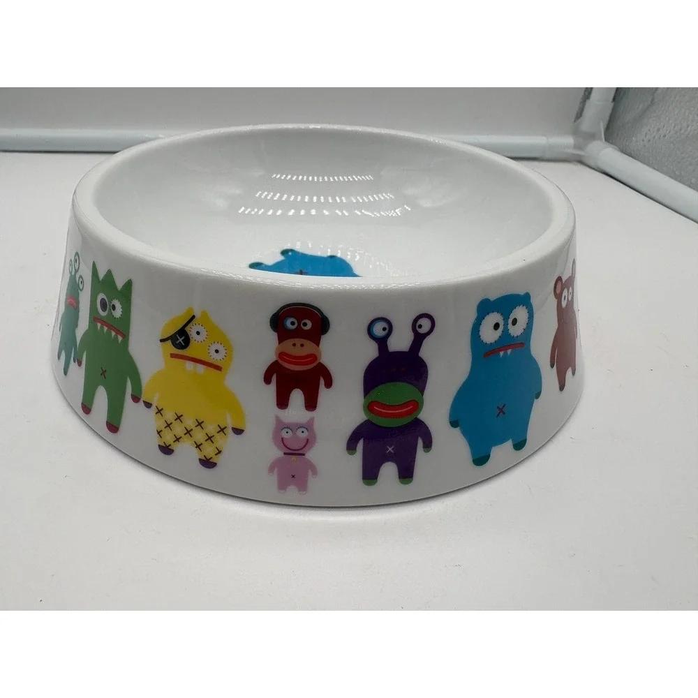 Vintage Paperchase Pet Chopz With Monster Print Pet Bowl